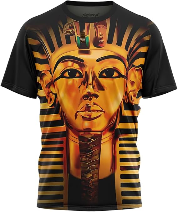 Camiseta Skinbox Egito Azul Dourado Preto