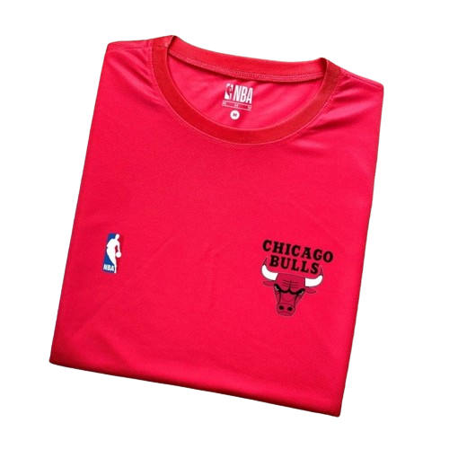 Camiseta NBA Dry Fit Chicago Bulls - Branco Vermelho Azul