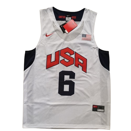 Regata NBA USA 6 LeBron James - Branca