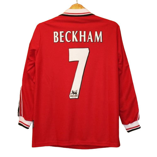 Camisa Manchester United 1998/1999 - Beckham/Scholes/Keane/Cantona - Retrô