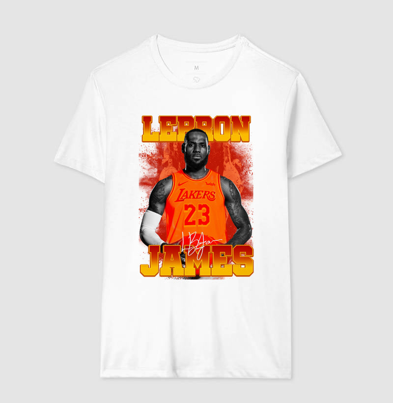 Camiseta LeBron James Lakers 23 Laranja