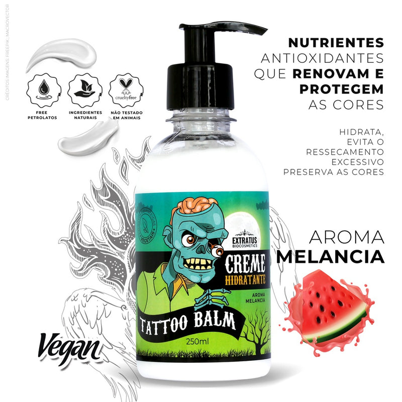 Creme Hidratante Tattoo Balm Vegano Melancia 250ml