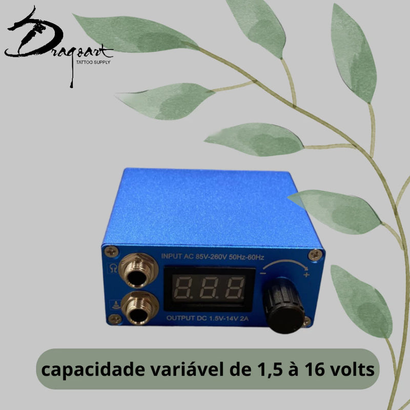 Fonte Digital Dragoart Ajuste Fino de Tensão - 1,5 à 16 Volts, 2A Azul