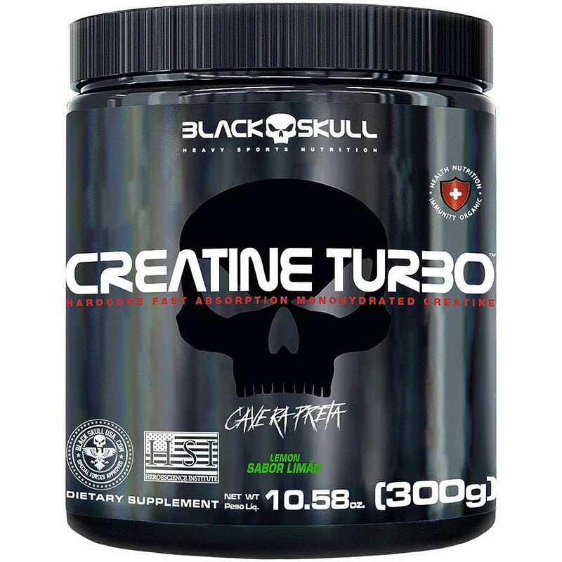 Creatina Monohidratada Creatine Turbo 300g Black Skull