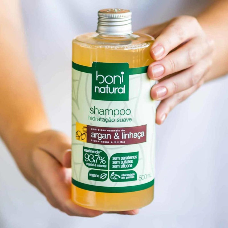 Shampoo Hidratação Suave C/ Óleos Naturais 500ml Boni Natural