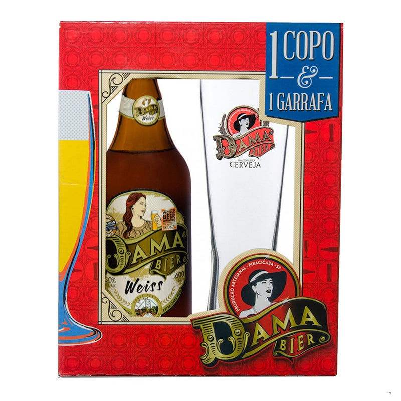 Kit Presente Cerveja Dama Bier Weiss + Copo Dama Bier