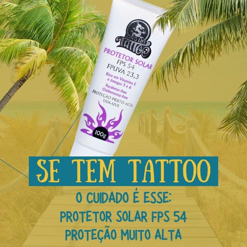 Protetor Solar FPS 54 Muita Alta Proteção da Tattoo