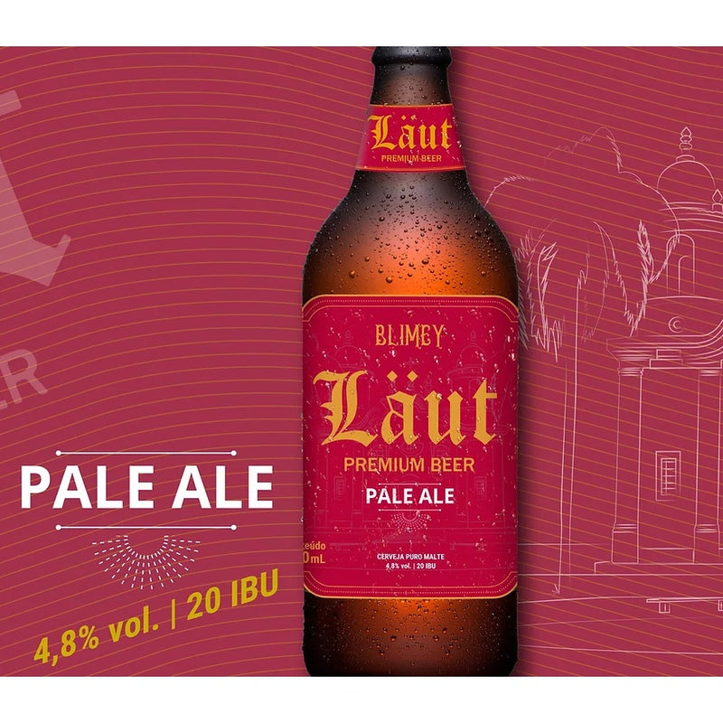 Kit 3x Cervejas Artesanais Läut Pale Ale Premium Beer Puro Malte 600ml