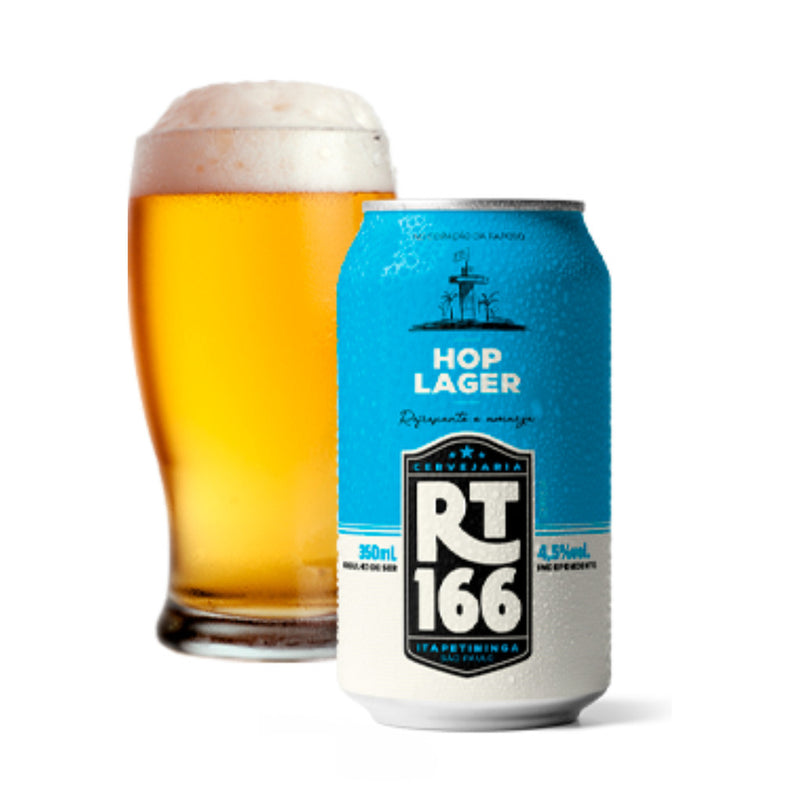 Kit 12x unidades Cerveja Artesanal RT166 Hop Lager Lata 350ml Lata