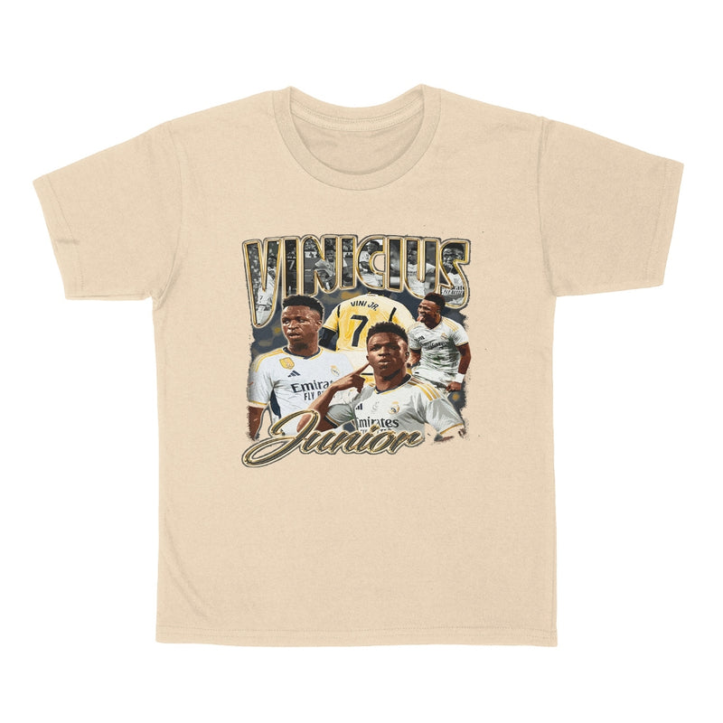 Camiseta Vinicius Junior - Preto/Bege/Branco