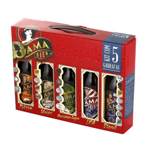 Kit 5x Cervejas Dama Bier Longneck 355ml