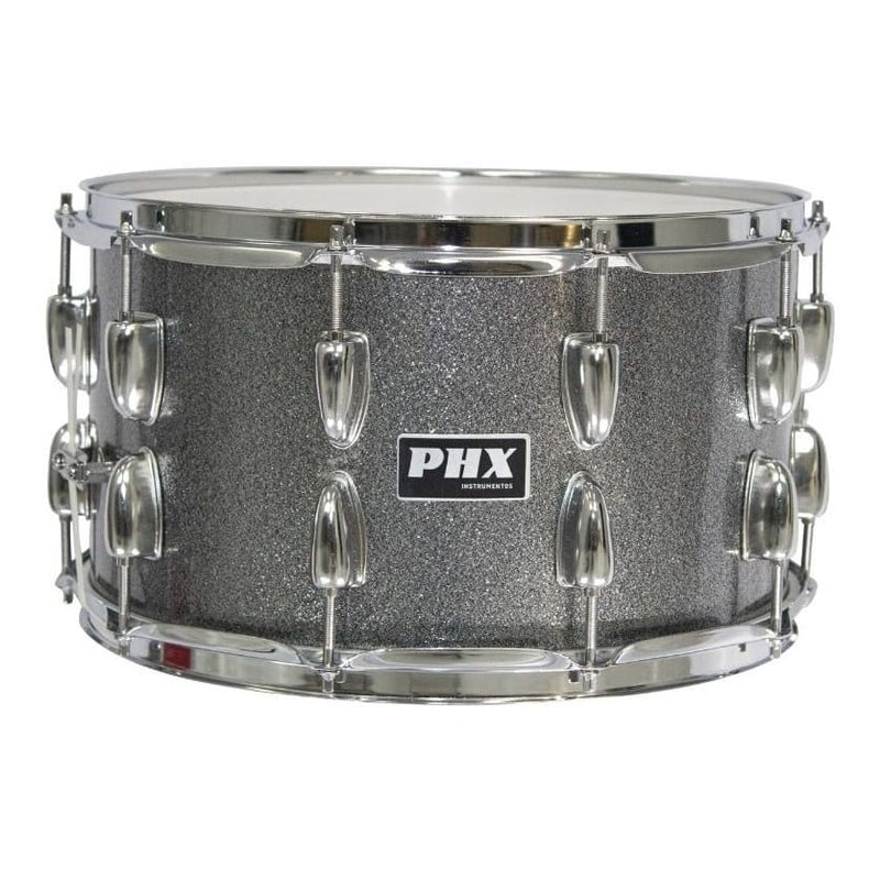 Caixa Bateria Phx 14x8 Madeira Cromado Pele Cristal Titanium