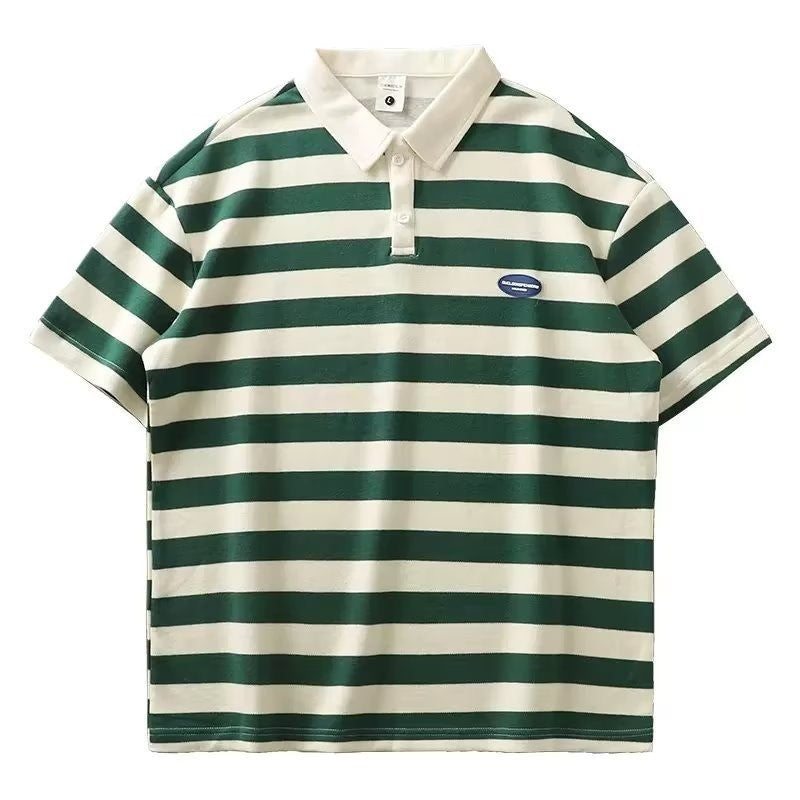 Camisa Polo Ouclo Stripe Listras Verde