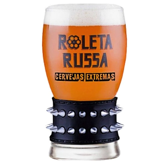 Kit Cerveja Roleta Russa Imperial IPA Longneck 355ml + Copo Bracelete 300ml