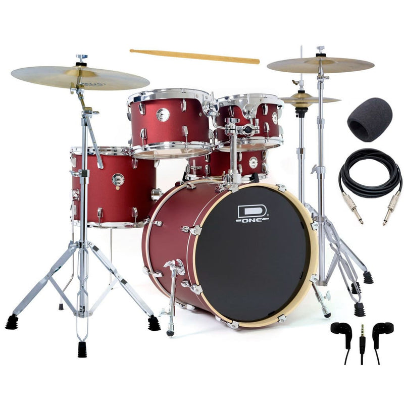 Bateria Acústica D One Rocket Dr20 Satin Sparkle Vermelho