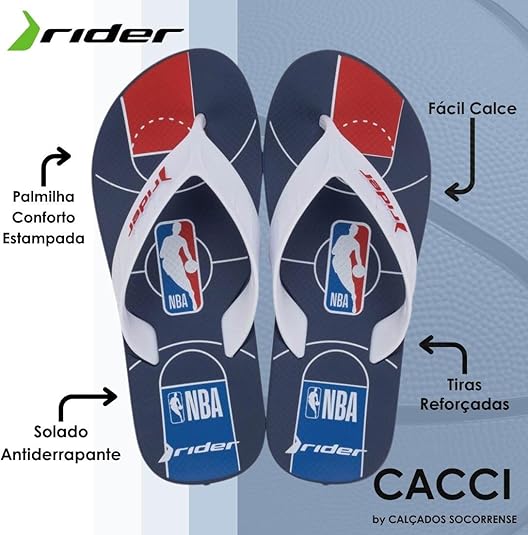 Chinelo Rider Street Nba Azul