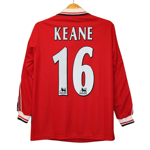 Camisa Manchester United 1998/1999 - Beckham/Scholes/Keane/Cantona - Retrô