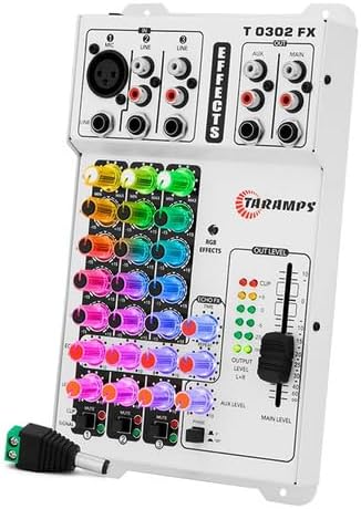 Mesa de Som Taramps T 0302 FX 3 Canais Multicores