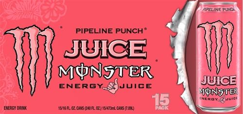 Kit 15x Monster Energy Juice Pipeline Punch 473 ml