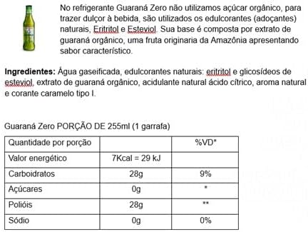 Pack 8x Wewi Guaraná Zero Garrafa 255ml