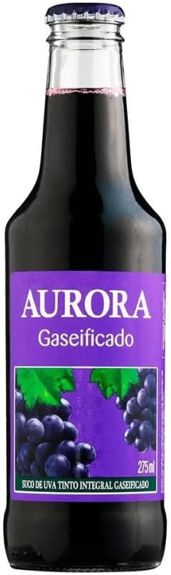 Kit 12x Refrigerante Saudável 100% Suco de Uva Gaseificado 275ml Aurora