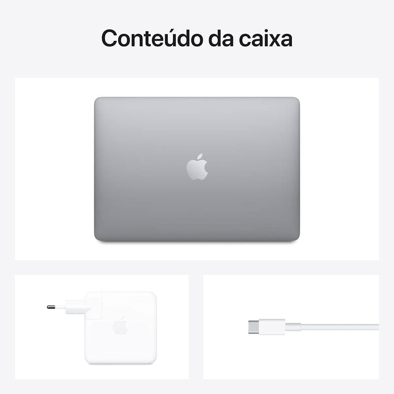 Macbook Air 13"  Processador M1 Apple CPU 8‑Core e GPU 7‑Core, 8 GB RAM, 256 GB) Cinza Espacial