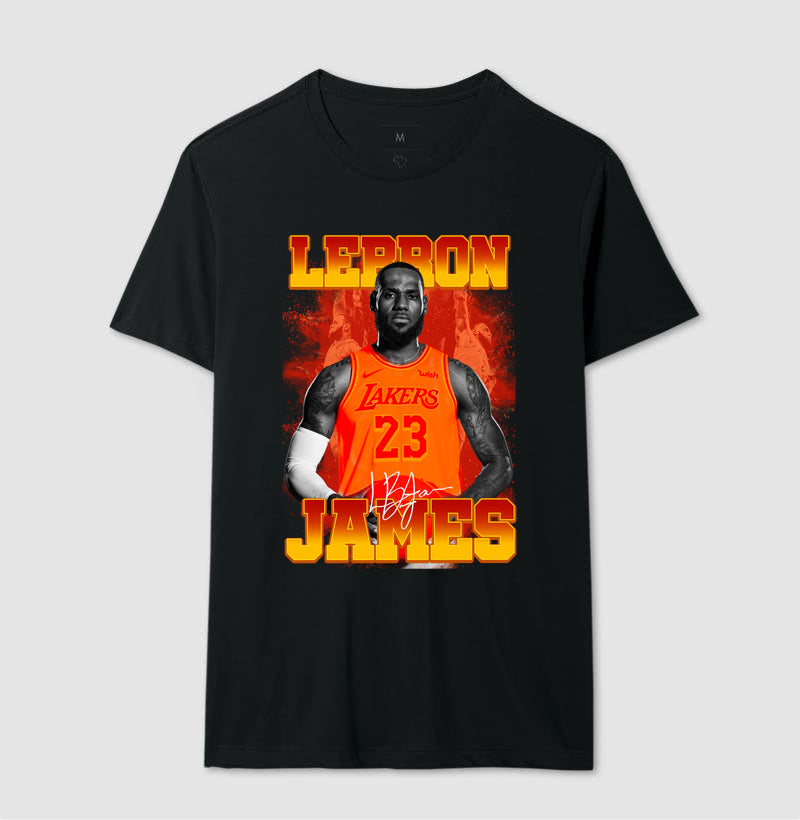 Camiseta LeBron James Lakers 23 Laranja