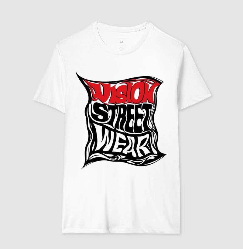 Camiseta Vision Street Wear Branco Cinza