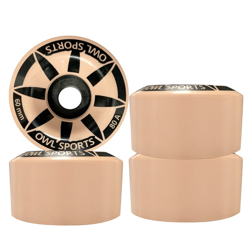 Rodas P/ Patins Quad OWL  Star 60 mm 80A (4 un.) Nude