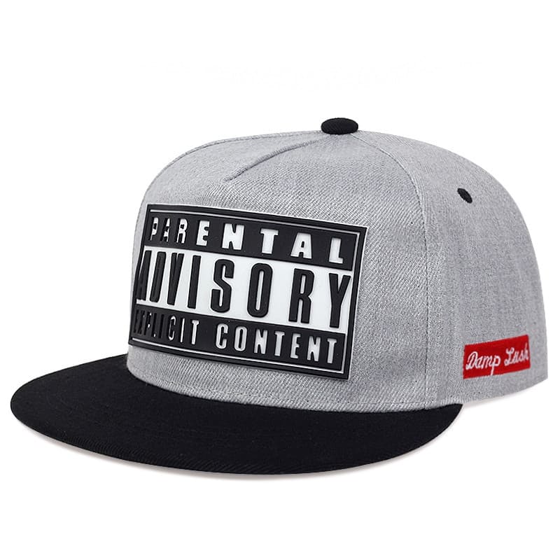 SNAPBACK PARENTAL ADVISORY EXPLICIT CINZA