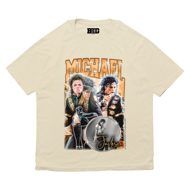 Camiseta Bootleg CO. Michael Jackson - Bege