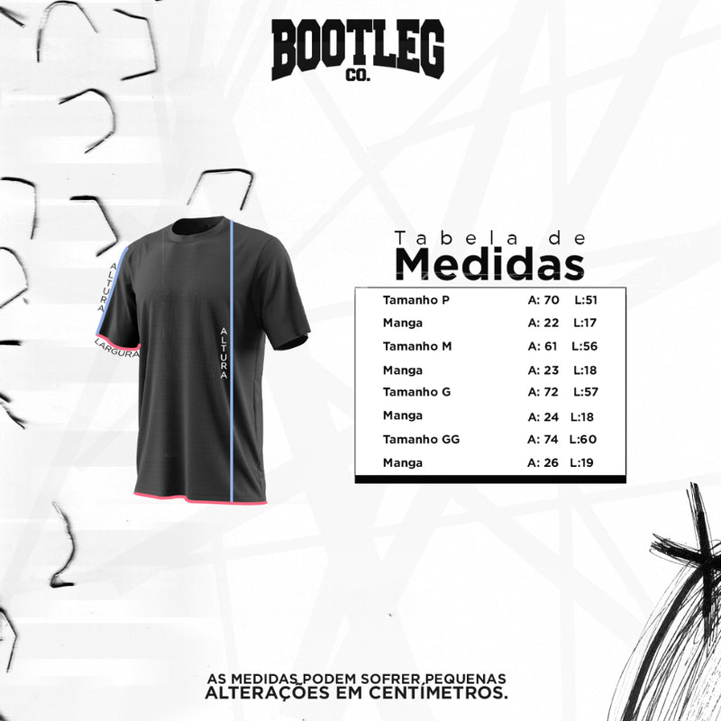 Camiseta Bootleg CO. Cristiano Ronaldo CR7 - Preto