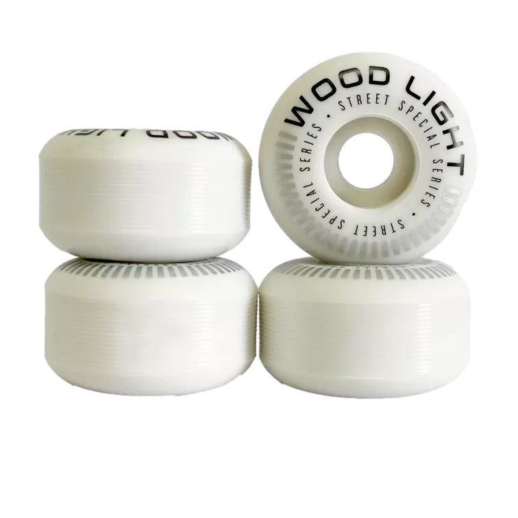 KIT Rodas Wood Light 53mm 99a + 8x Rolamentos Abec 9