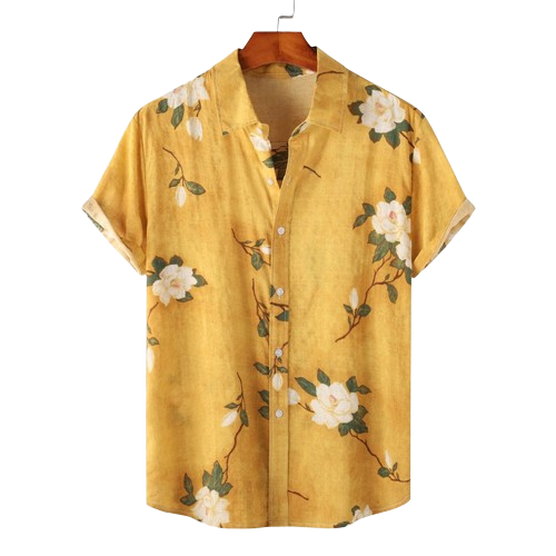 Camisa Manster Floral Summer - Vered/Cáqui/Vermelho/Amarelo