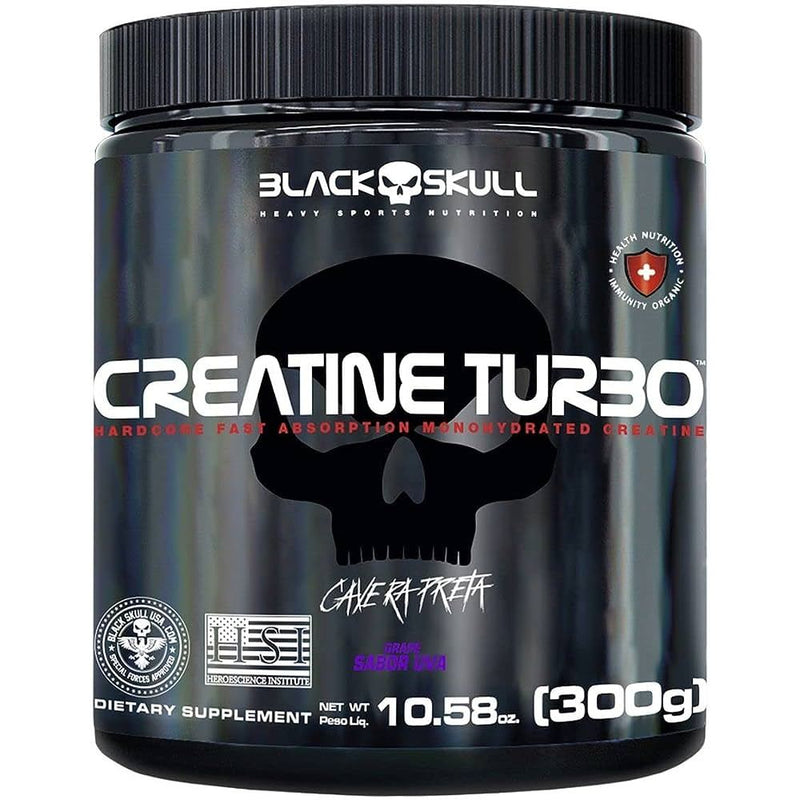 Creatina Monohidratada Creatine Turbo 300g Black Skull