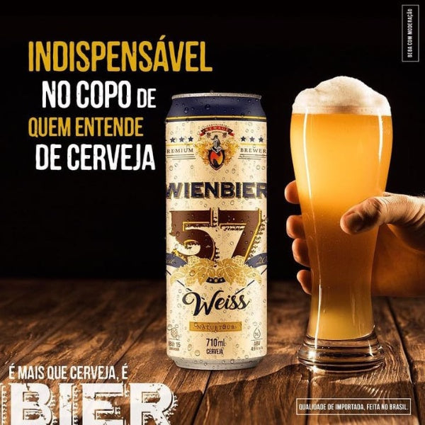 Kit 6x Cerveja Wienbier 57 Weiss 710ml