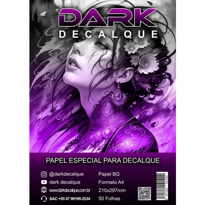 Papel Dark Stencil A4 Tattoo 50 Unidades