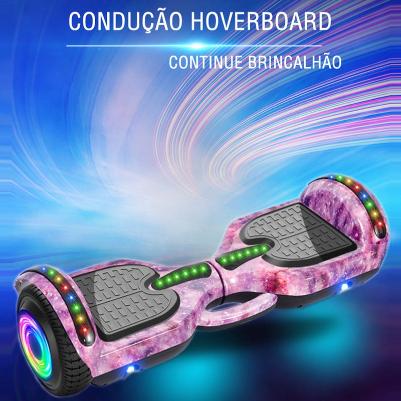 Hoverboard HBD65S Roxo Galáxia 6.5" Motor Brushless Led