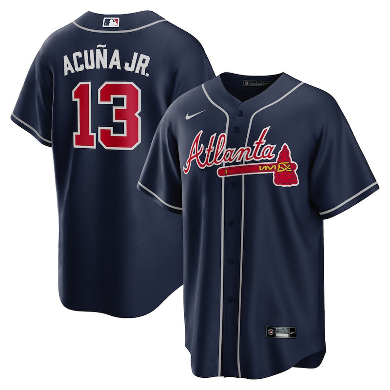 Camisa MLB Atlanta Braves - Acuña Jr. 13 - Azul