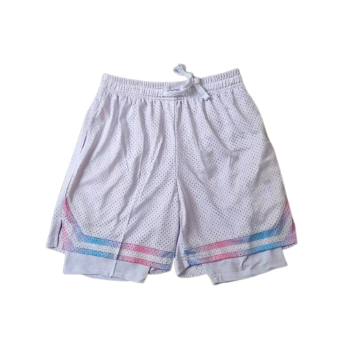 Calção Plus Size Basquete Fit - Branco