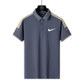 Camisa Polo Nike - Cinza Azulado/Preto/Branco