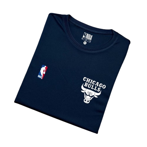 Camiseta NBA Dry Fit Chicago Bulls - Branco Vermelho Azul