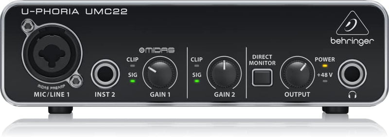 Interface de Áudio Behringer U-Phoria UMC22