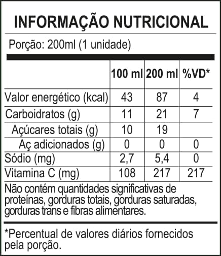 Pack 27x Suco Misto de Maçã e Tangerina Orgânico Native, Sem Adição de Açúcares 200ml