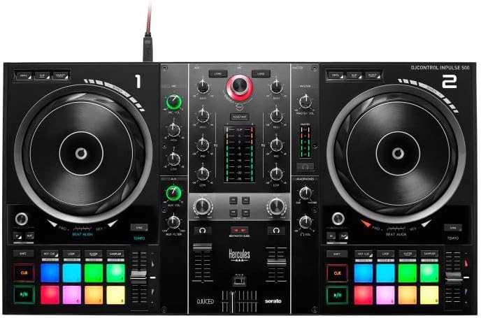 Controladora Hercules DJ Control Inpulse 500 Preta