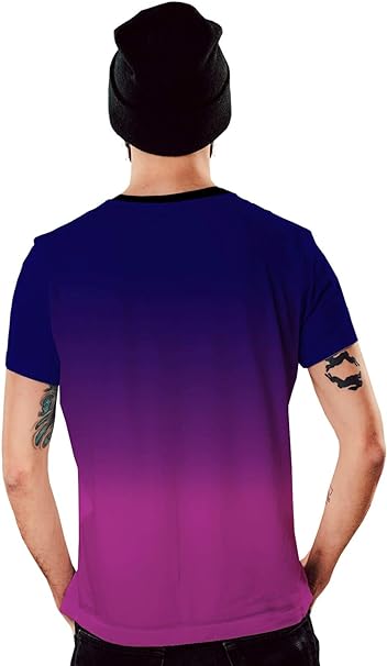 Camiseta Di Nuevo Roxa e Azul Degradê