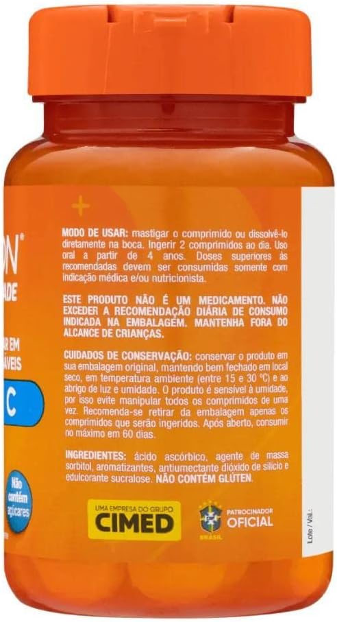 Vitamina C Imunidade 60 Comprimidos Mastigáveis Aceviton