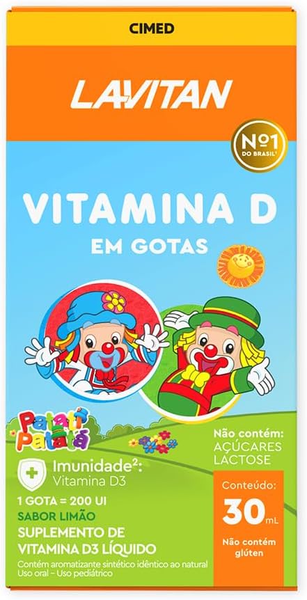 Vitamina D Sol Or Fr Laranja 30ml Lavitan Patati Patatá