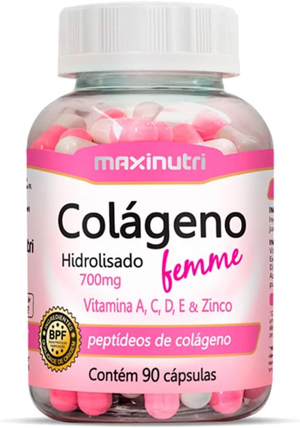 Colágeno Hidrolisado Femme + Vit. A, C, D, E e Zinco 700mg 90 Cápsulas