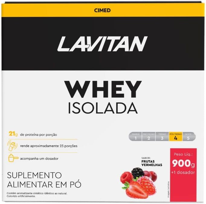 Whey Protein Isolado Lavitan Sabor Frutas Vermelhas 900G